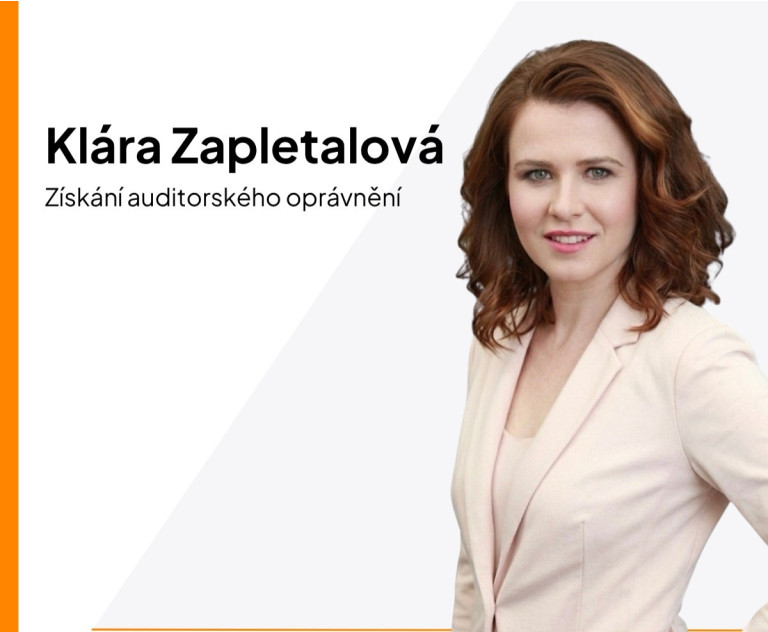 Klára Zapletalová získala auditorské oprávnění. Za úspěchem stojí roky práce, odhodlání i silné zázemí