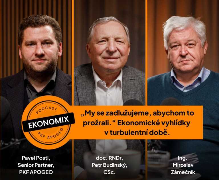 „My se zadlužujeme, abychom to prožrali.“ Ekonomické vyhlídky v turbulentní době | EKONOMIX PKF APOGEO