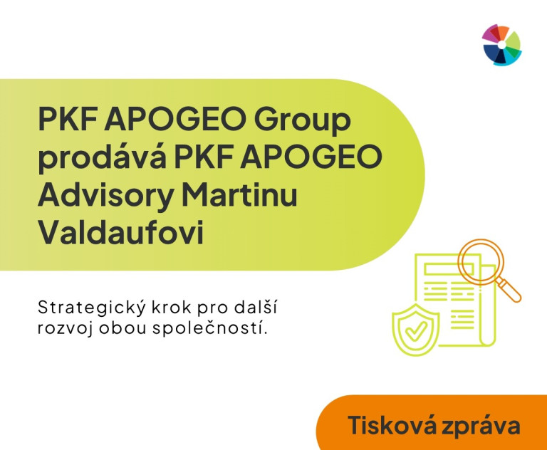 PKF APOGEO Group prodává PKF APOGEO Advisory Martinu Valdaufovi